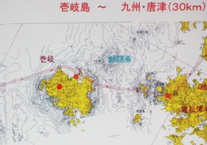 日韓トンネル（壱岐島内の計画図）